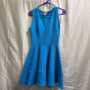 Mini Blue  Sleeveless Dress